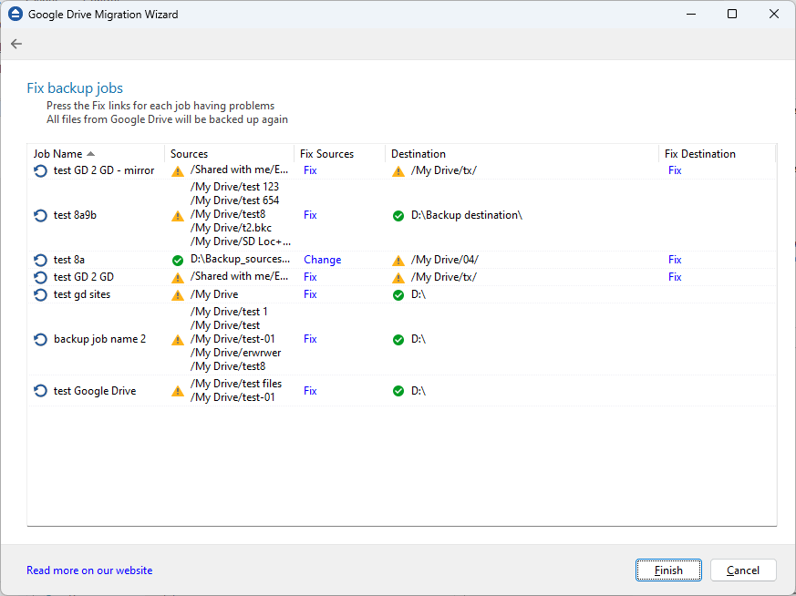 Google Drive sources Google Drive sources