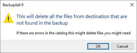 repair Backup4all repair