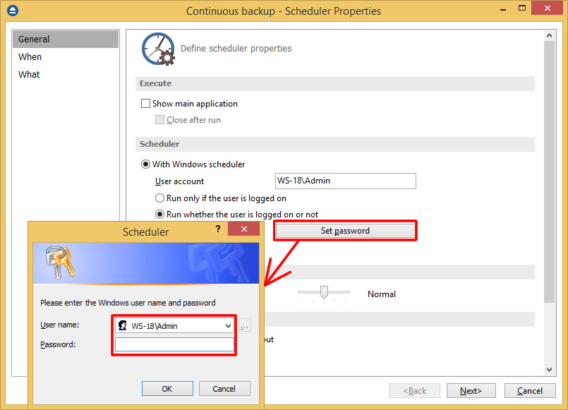 Continuous backup Continuous backup