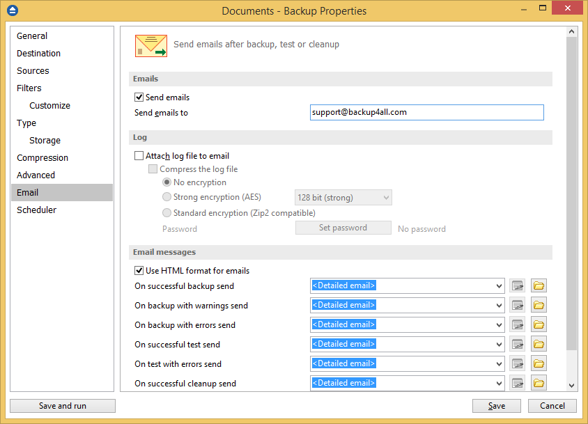 Email notifications Email notifications