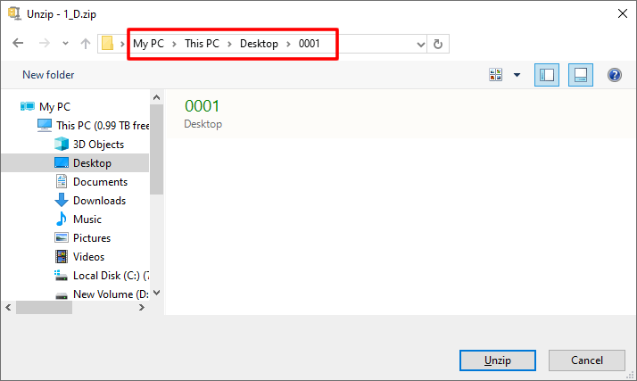 Extract location WinZip Extract location WinZip