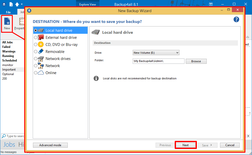 Mirror backup Mirror backup