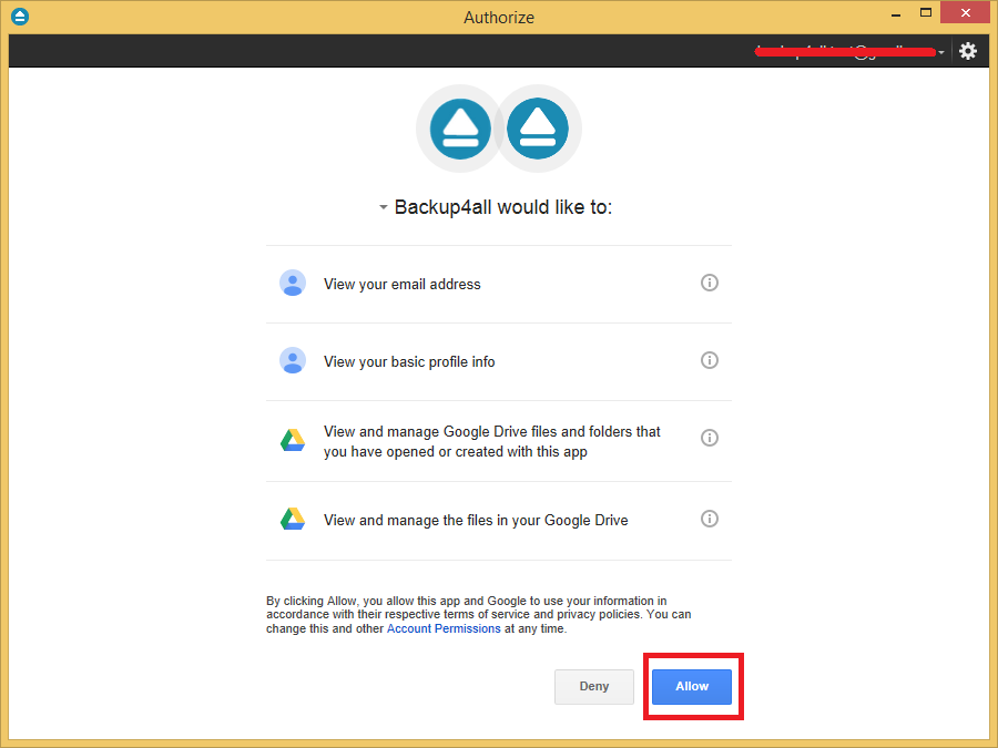 How to backup your data to Google Drive - Backup4all