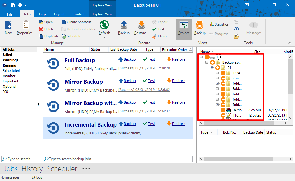 incremental backup incremental backup