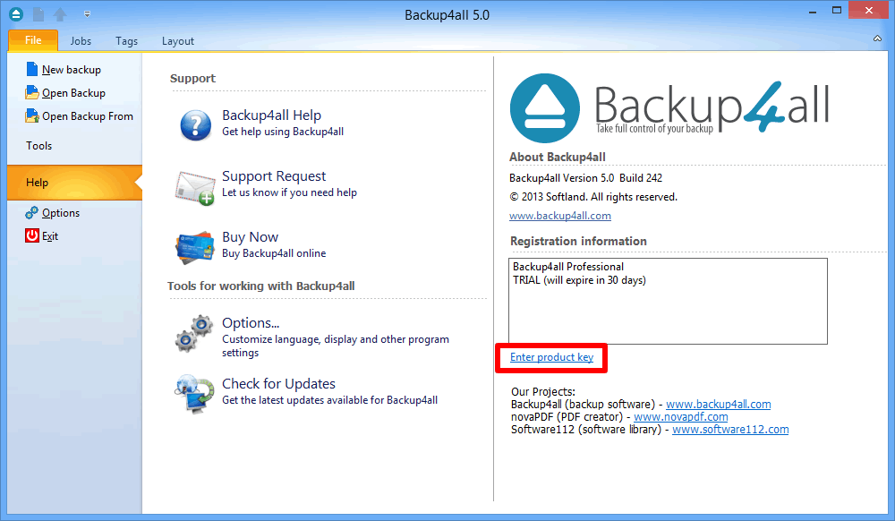 Backup4all 5 - Manual Activation 1 Backup4all 5 - Manual Activation 1