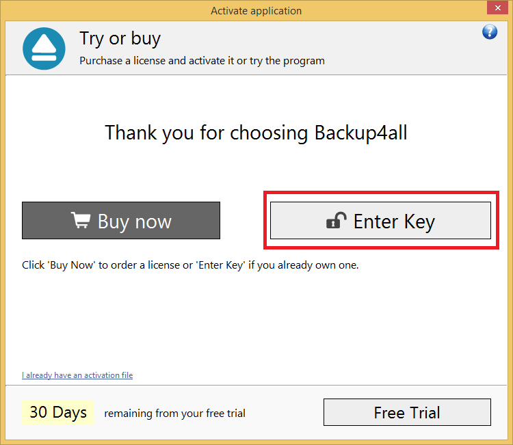Backup4all 6 - Manual Activation 2 Backup4all 6 - Manual Activation 2