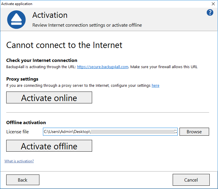 Backup4all 8 - Manual Activation 3 Backup4all 8 - Manual Activation 3