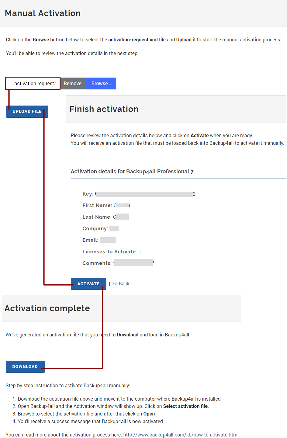 Backup4all 7 - Manual Activation 5 Backup4all 7 - Manual Activation 5