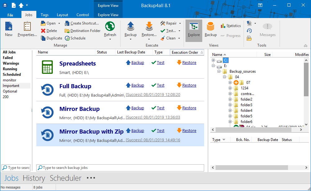 Mirror backup Mirror backup