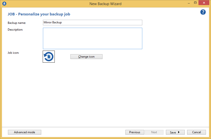 Mirror backup Mirror backup