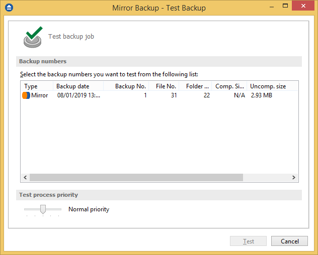 Mirror backup Mirror backup