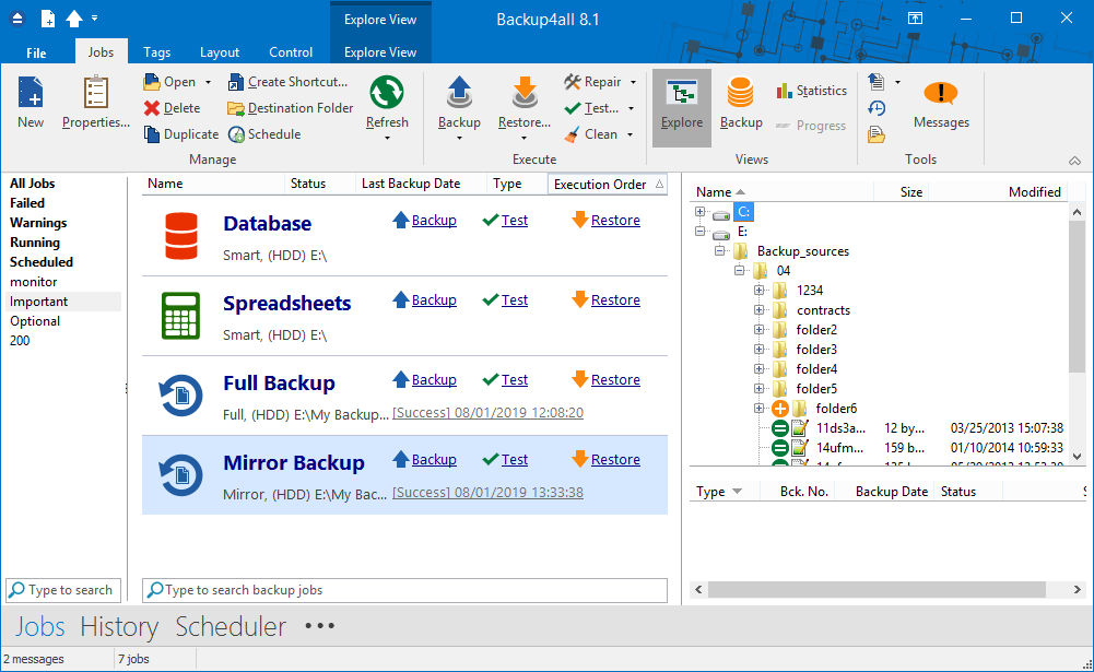 Mirror backup Mirror backup
