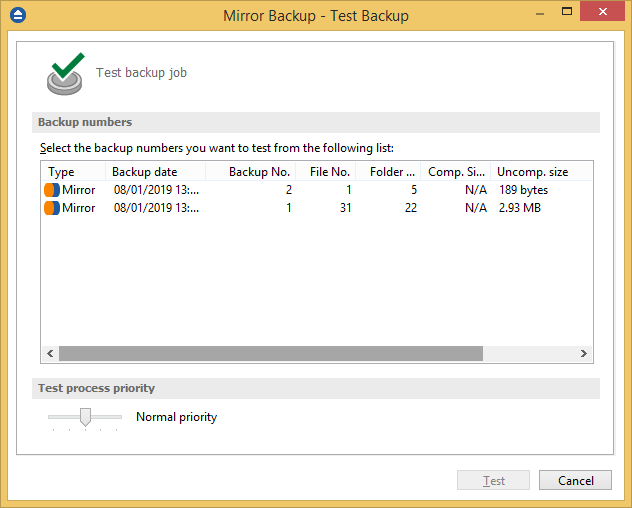 Mirror backup Mirror backup