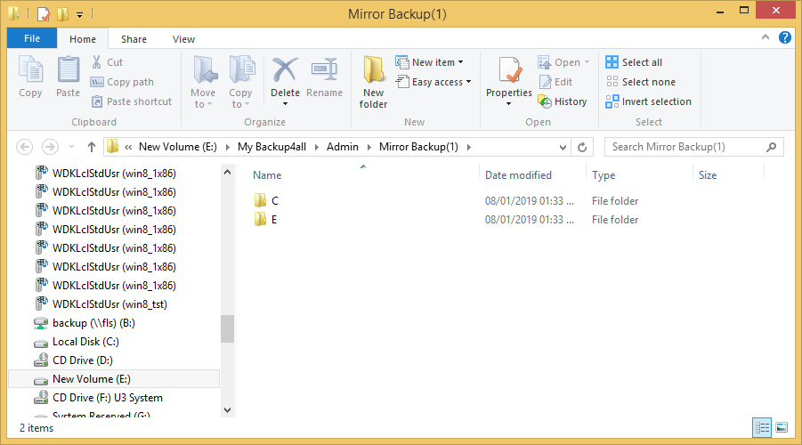 Mirror backup Mirror backup