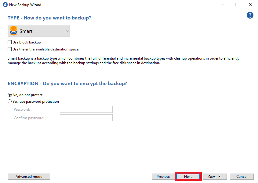 Backup smartphone Backup smartphone