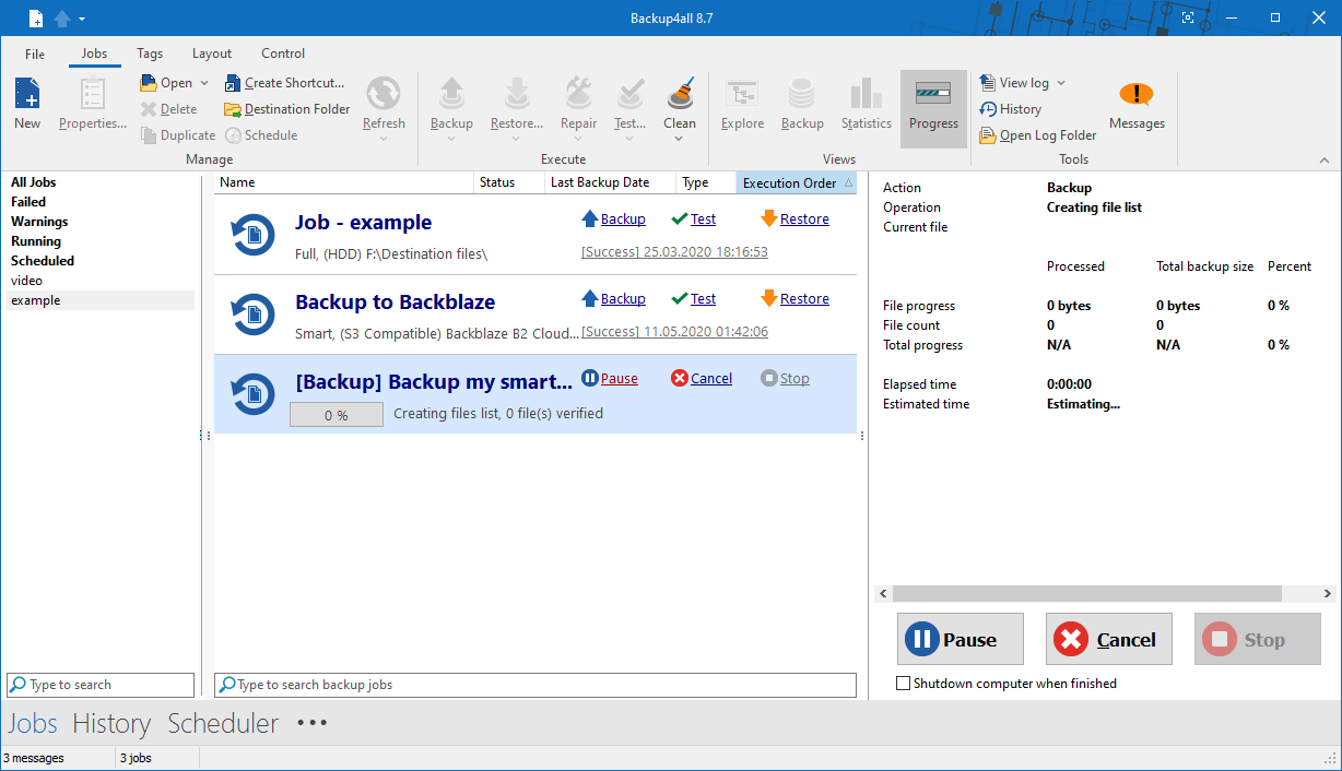 Backup smartphone Backup smartphone
