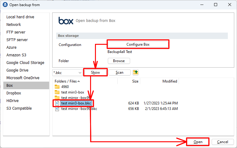 Show .bkc files in Box bucket Show .bkc files in Box bucket