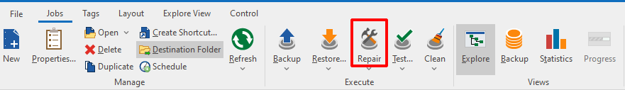 Backup4all repair