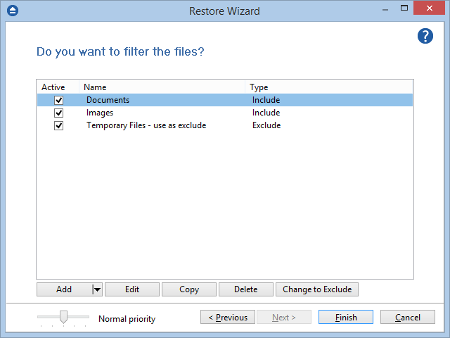 Filter files to restore from Amazon S3 backup Filter files to restore from Amazon S3 backup