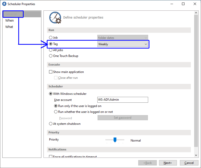Backup tags Backup tags