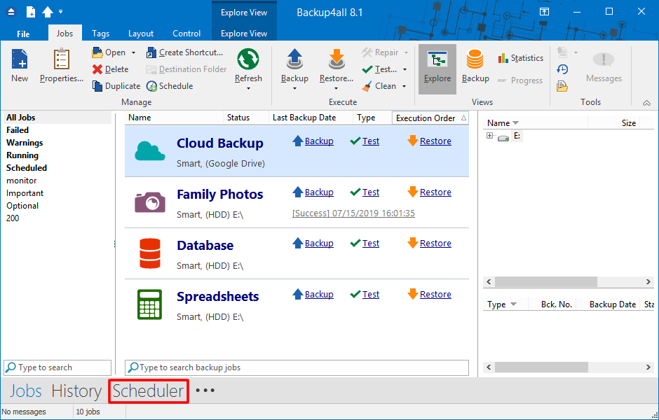 backup scheduler backup scheduler