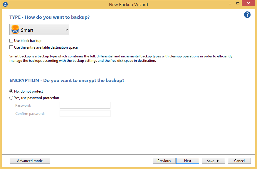 Continuous backup Continuous backup