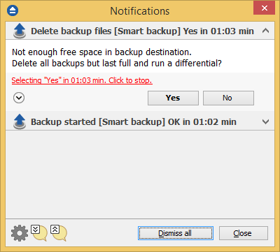 Smart backup