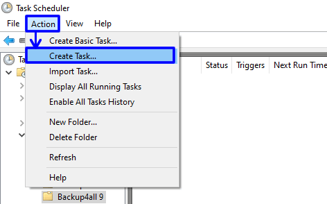 Backup job Schedule backup